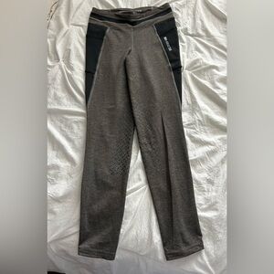 Ariat Tek Heat Series Riding Tights Equestrian Leggings Gray black Women Sz M
